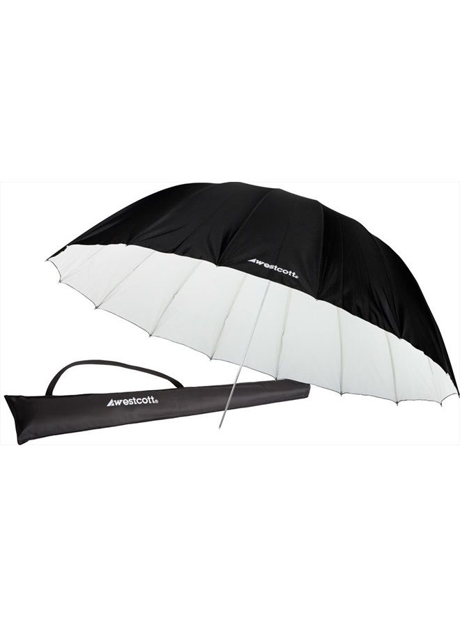 4634 7-Feet White with Black Cover Parabolic Umbrella