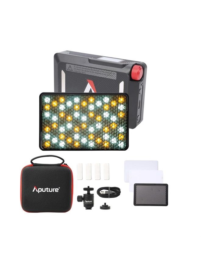 MC Pro RGBWW LED On Camera Video Light, Temperature 2000K-10000K Support Magnetic Attraction IP65 Protection 15 Built-in Light Effects and App Control