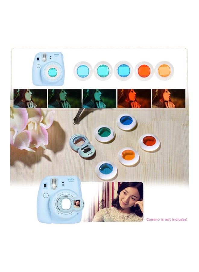 13-In-1 Protective Camera Case For Fujifilm Instax Mini 8+/8s/8/9 Blue/White