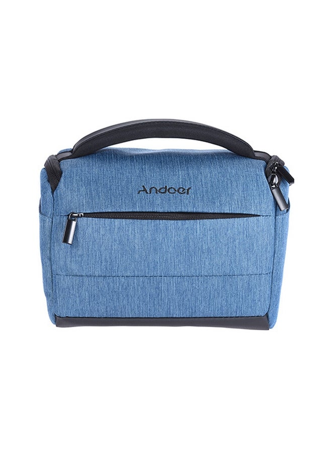 Cuboid Shaped Camera Shoulder Bag Blue