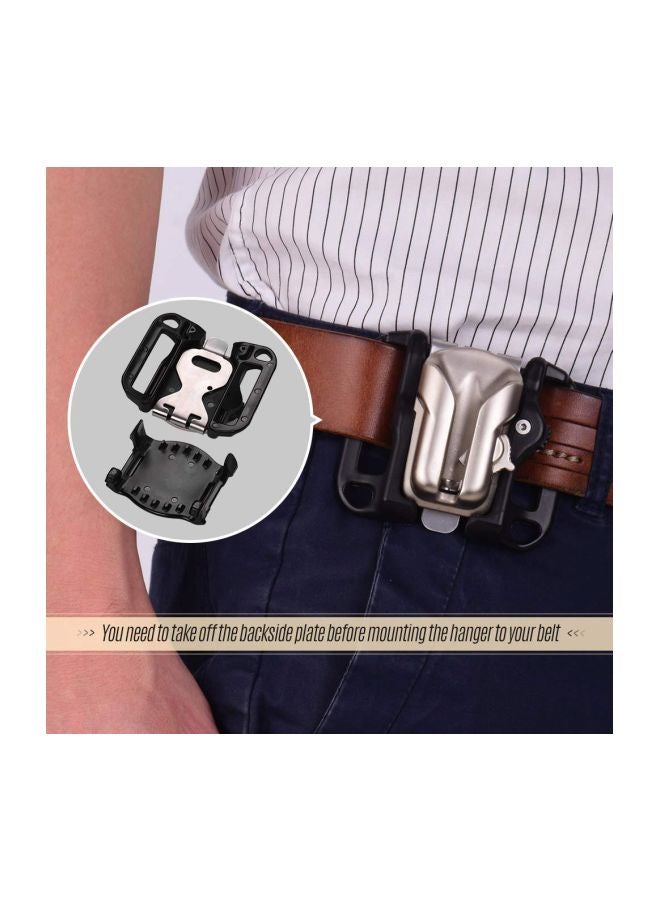 Camera Belt Holster With Quick Release Plate Black/Silver