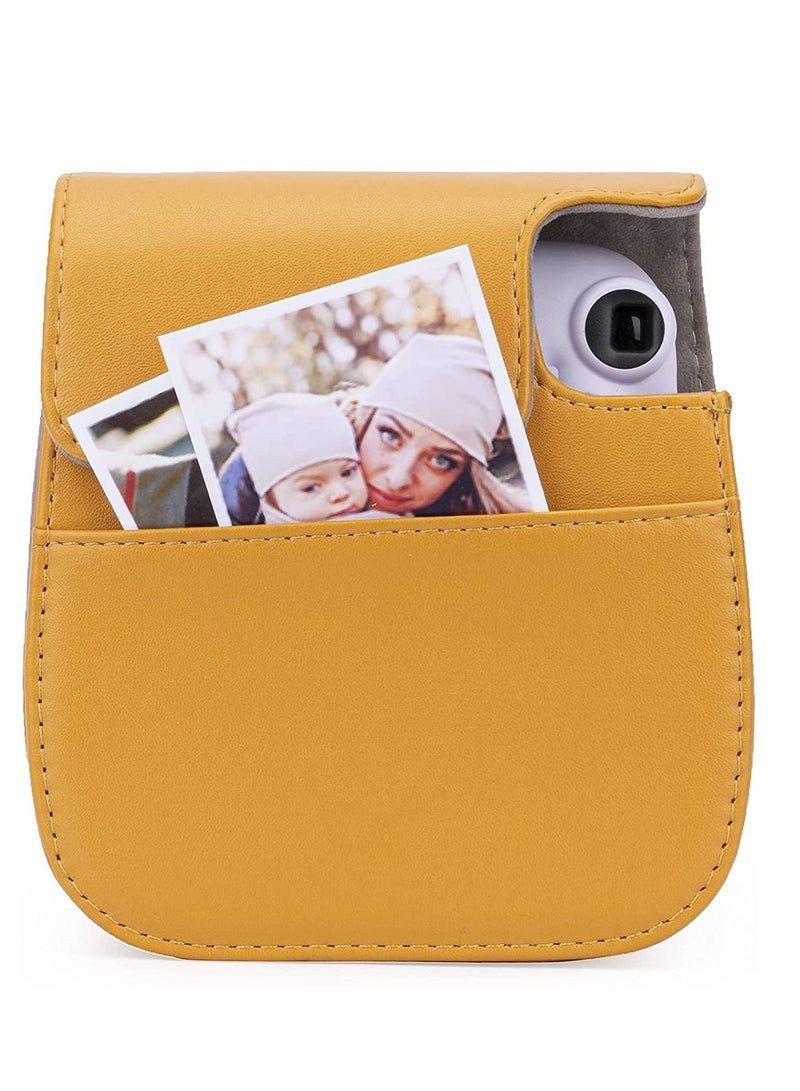 PU Leather For Instax Camera Compact Case for Fujifilm Instax Mini 11/9/8/8+ Instant Film Camera (Tan Bear)