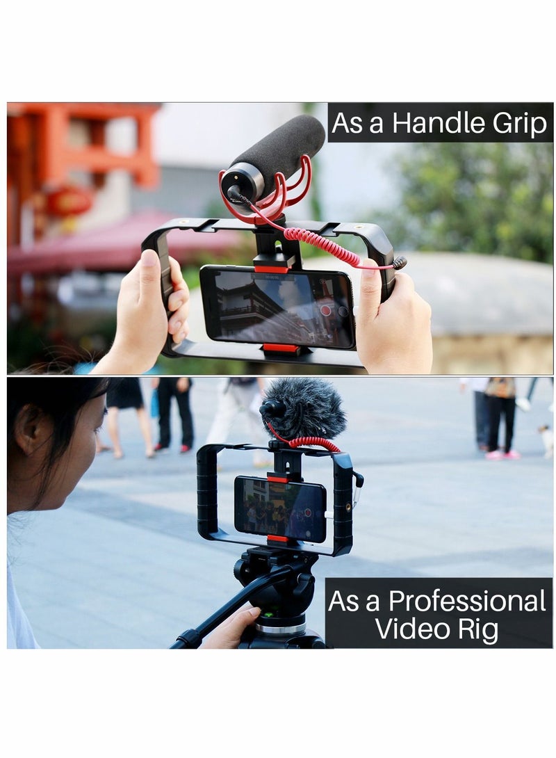 Filmmaking Case, U Rig Pro Smartphone Video Rig, mobile phone handheld recording video shooting live rabbit cage, VL49 RGB Video Lights