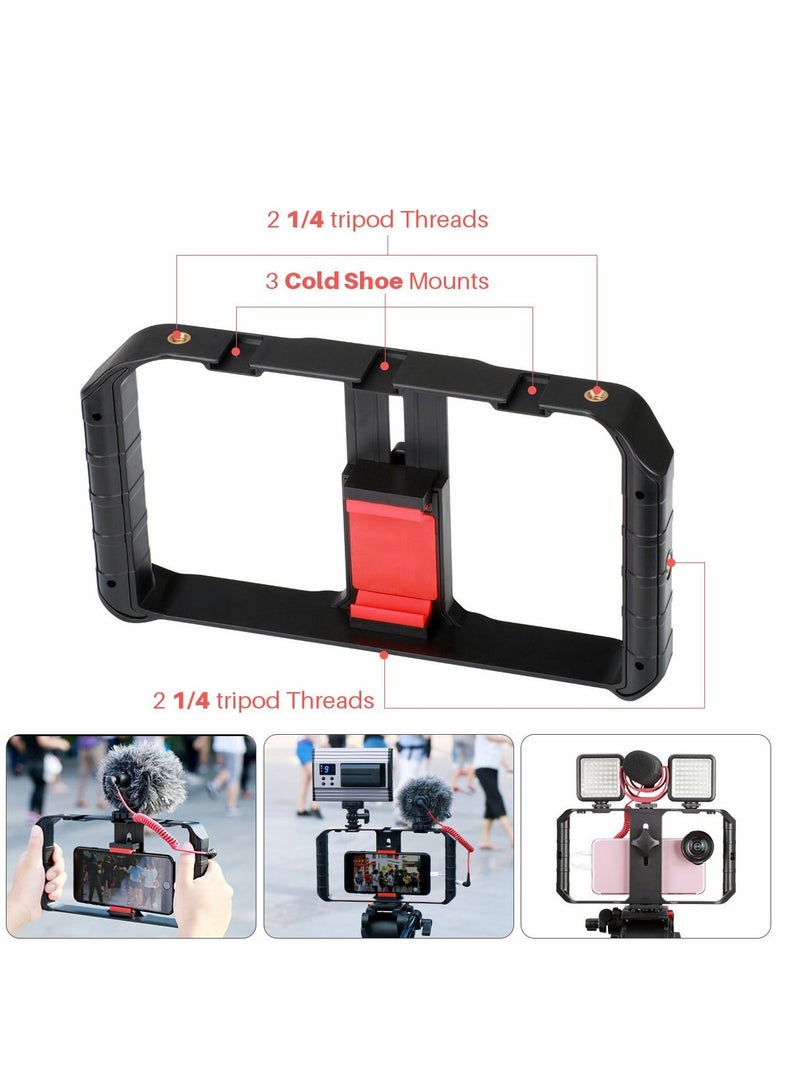 Filmmaking Case, U Rig Pro Smartphone Video Rig, mobile phone handheld recording video shooting live rabbit cage, VL49 RGB Video Lights