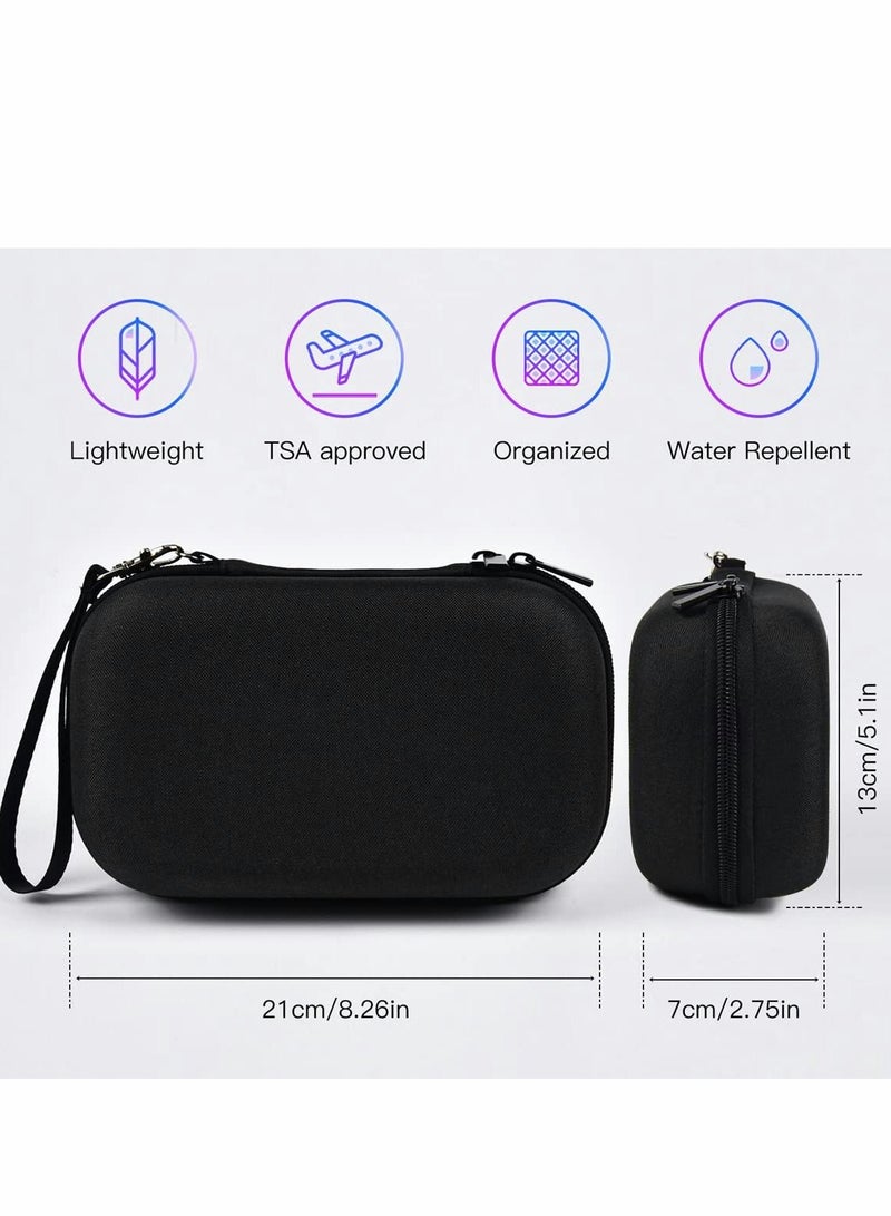 Universal Electronics Accessories Organizer, 2pack Portable Soft Carrying Storage Case Bag for Charger Usb Cables Memory Cards Earphone Flash Hard, Small and Big black