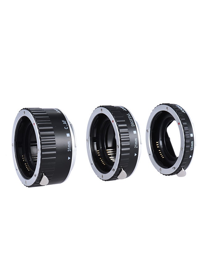 Auto Focus Extension Tube Ring For Canon DSLR Camera Silver