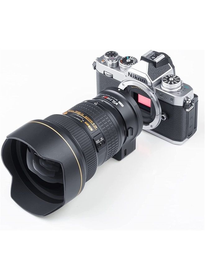 NF-Z Auto Focus Ring Mount Adapter, Nikon F-Mount to Z-Mount Camera Z7II Z7 Z50 Z6II Z6 Z5 Zfc Z50 Z30, EXIF Transmission VR Lens Stabilization Support