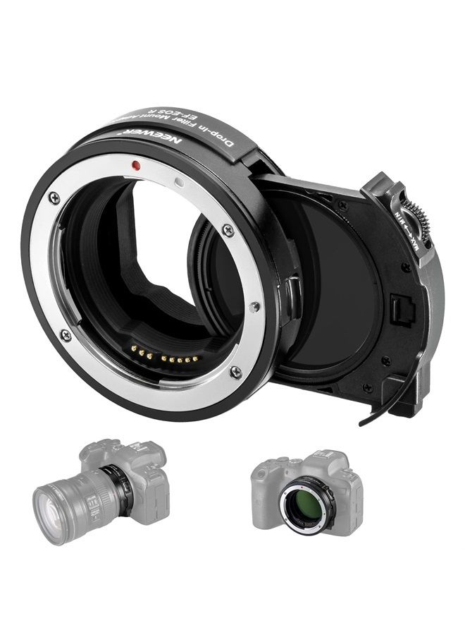 NEEWER EF to EOS R Mount Adapter with Drop in Variable ND Filter ND3-ND500, Autofocus Lens Converter Ring Compatible with Canon EF/EF-S Lens to EOS R EOS RP EOS R5 EOS R6 EOS R3 EOS C70 R5C R7 R10