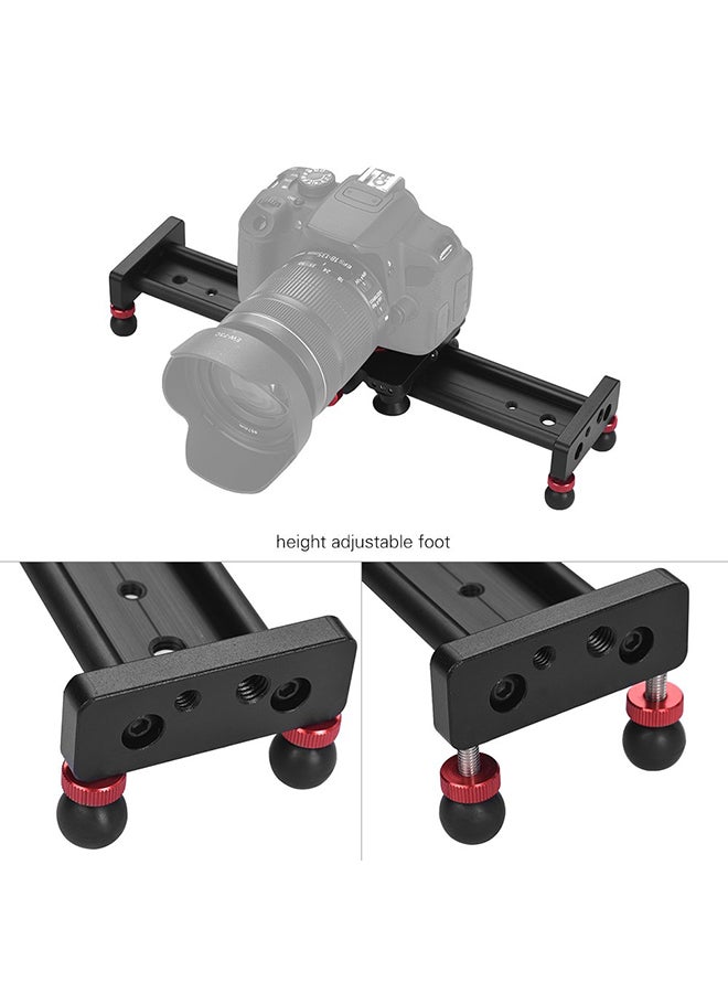 Aluminum Alloy Camera Track Slider Video Stabilizer Black