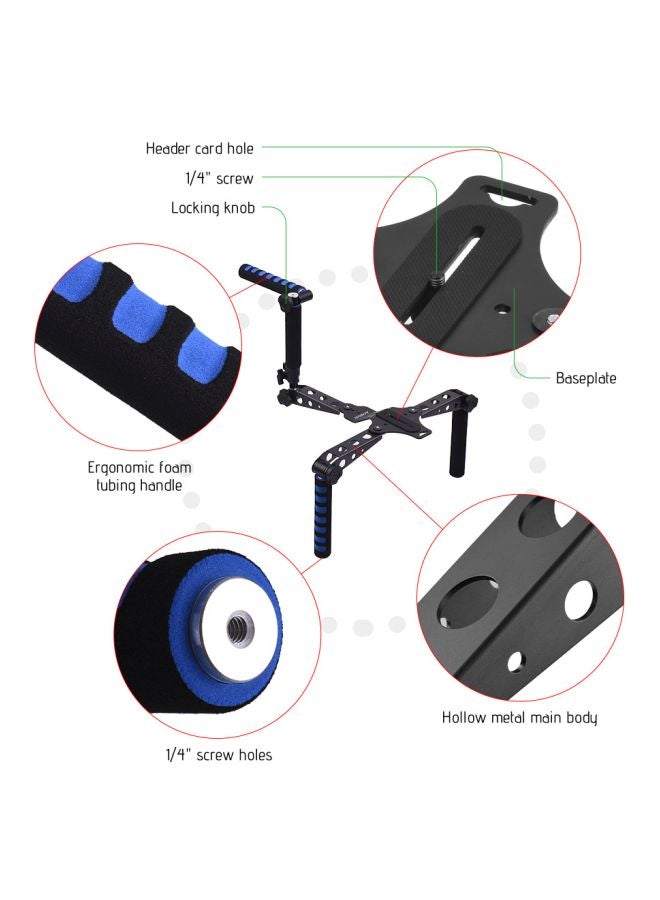 Handheld Stabilizer For Canon/Nikon/Sony/Panasonic/Pentax Camera Black/Blue