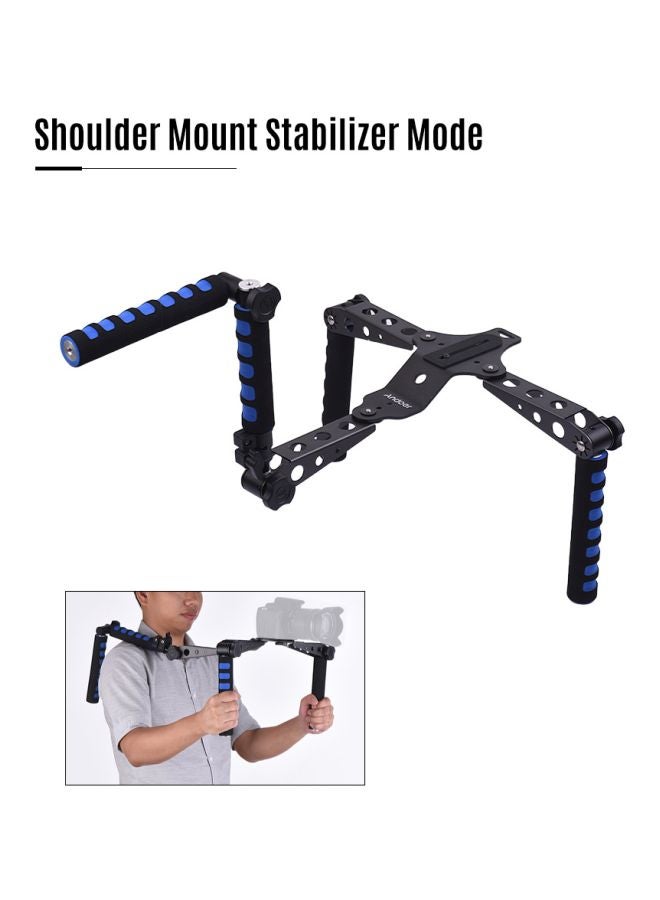 Handheld Stabilizer For Canon/Nikon/Sony/Panasonic/Pentax Camera Black/Blue