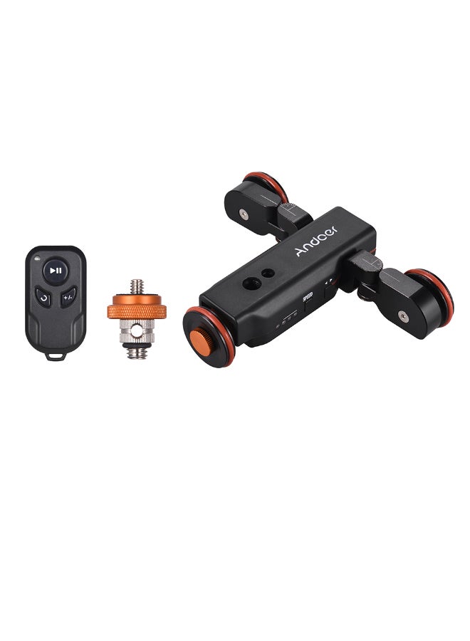 1800.0 mAh Motorized Camera Video Dolly With Scale Indication Electric Track Slider Black/Orange/Silver