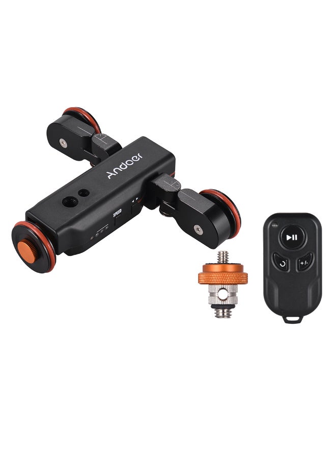 1800.0 mAh Motorized Camera Video Dolly With Scale Indication Electric Track Slider Black/Orange/Silver