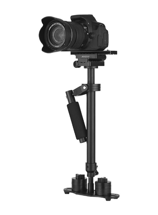 Quick Release Plate Adjustable Handheld Camera Gimbal Stabilizer With Carry Bag Black