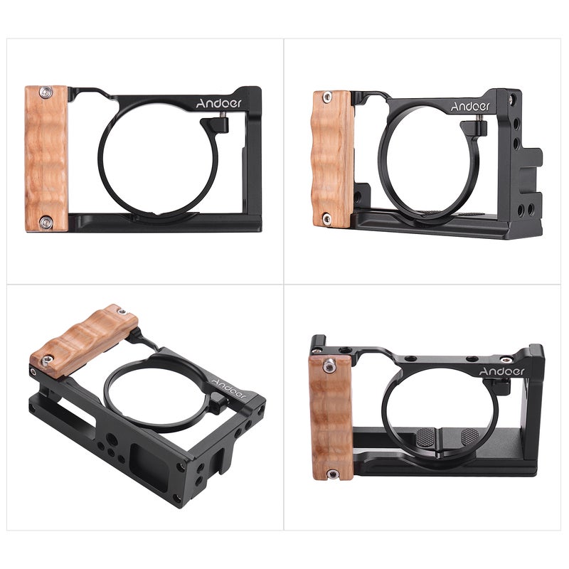 Aluminum Camera Cage Compatible with Sony RX100 VI/VII Black