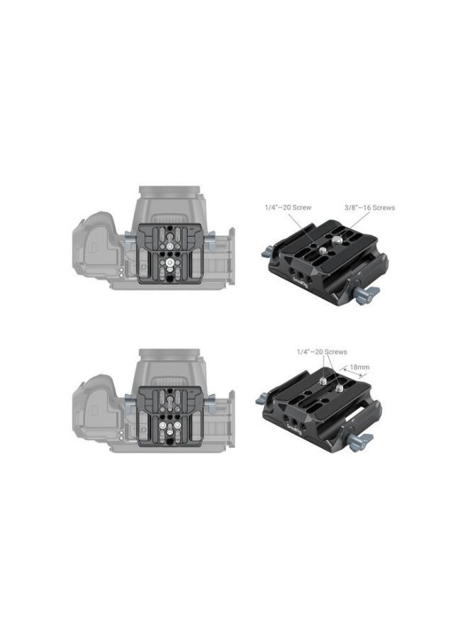 SmallRig Universal LWS Baseplate with Dual 15mm Rod Clamp 3357