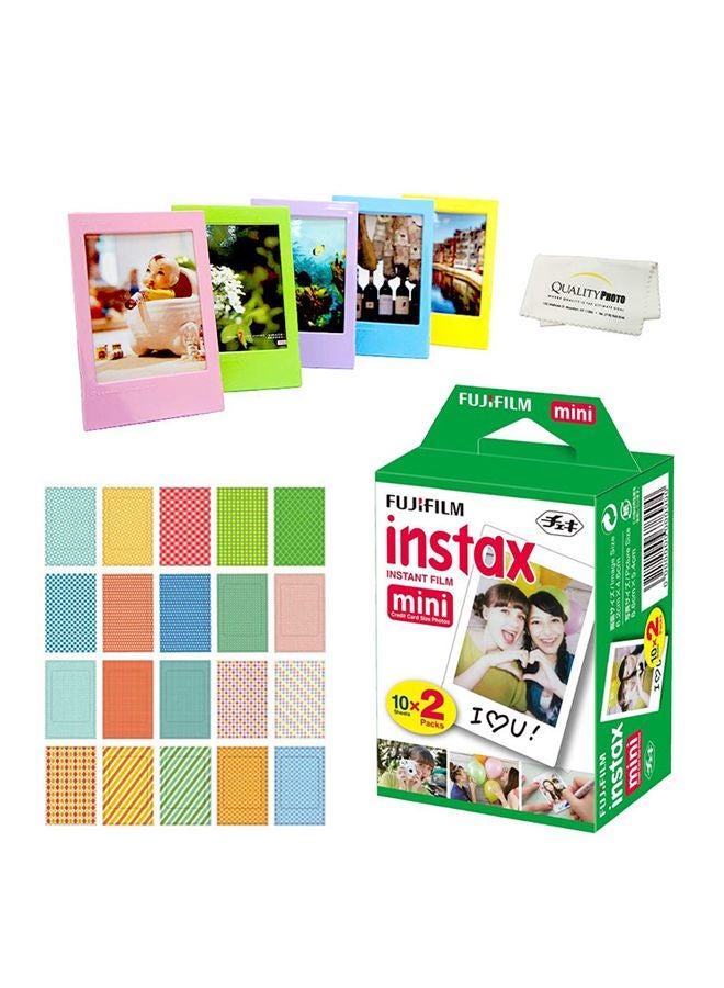 20-Sheet Instant Mini Film 46x62mm White