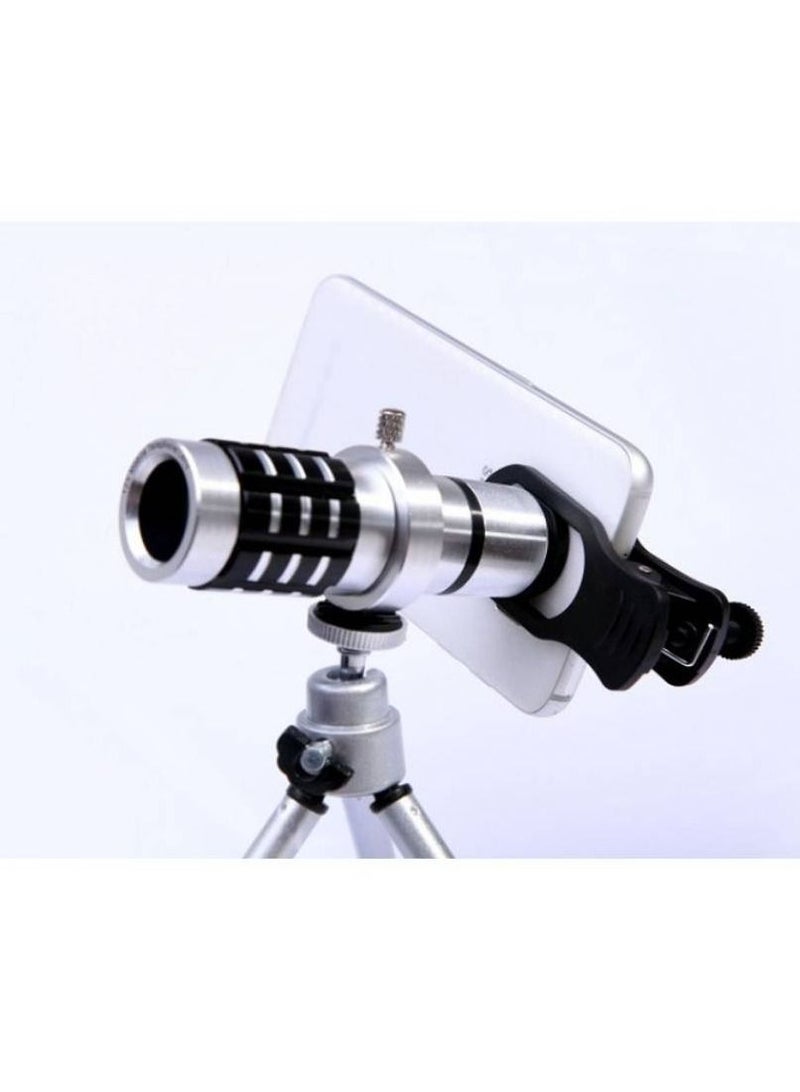 Aluminum Cellphone Mobile Phone Lens 12X Zoom Telescope Camera For Android And Iphone