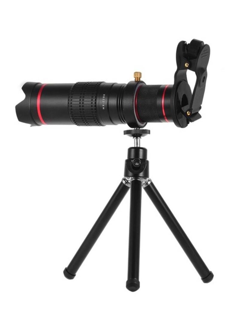 Telescope Lens For Mobile Phone With Mini Tripod Black