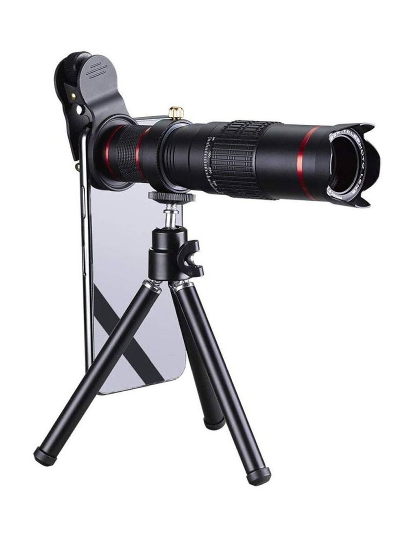 Telescope Lens For Mobile Phone With Mini Tripod Black