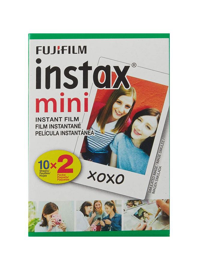 Instax Mini Instant Film 20 Sheets Pack For Instax 8/7s White White