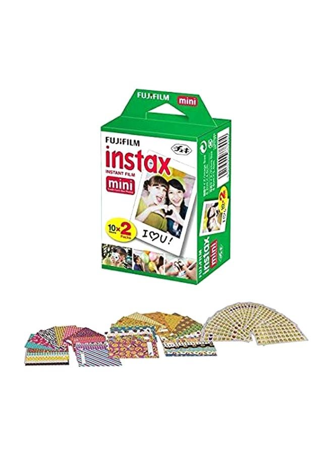 20-Piece Instax Mini Instant Twin Film White