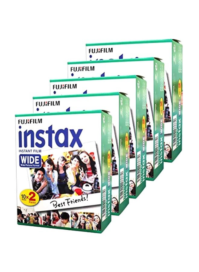 20-Piece Instax Wide Instant Films Black