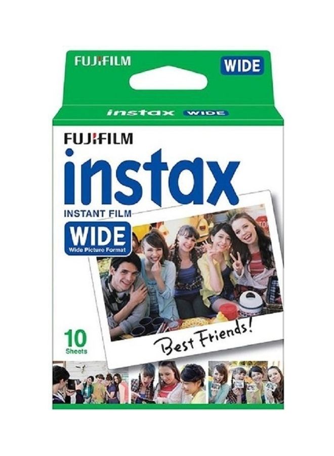 10-Piece Wide Sheet Instax Film White