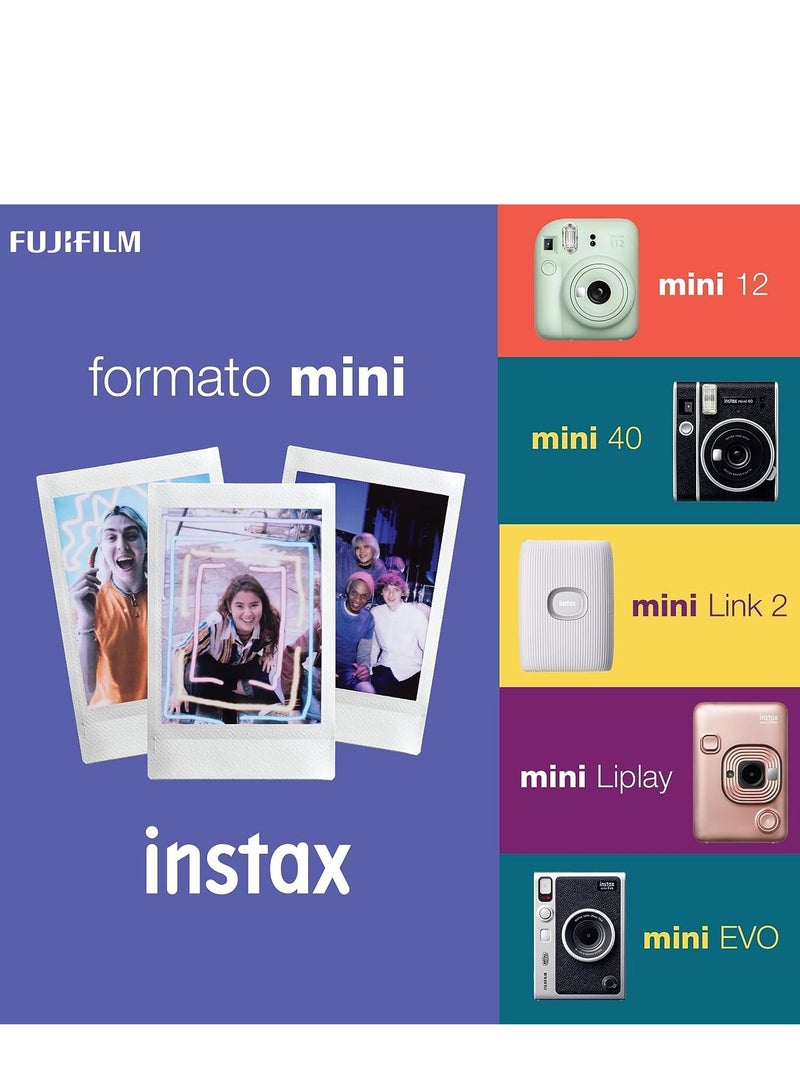 Fujifilm 16386016 Instax Film For Instax Mini 8/7S, 2 X 10 Sheets, Packaging May Vary, White Border, Instax Mini Ww 2, Jr1157