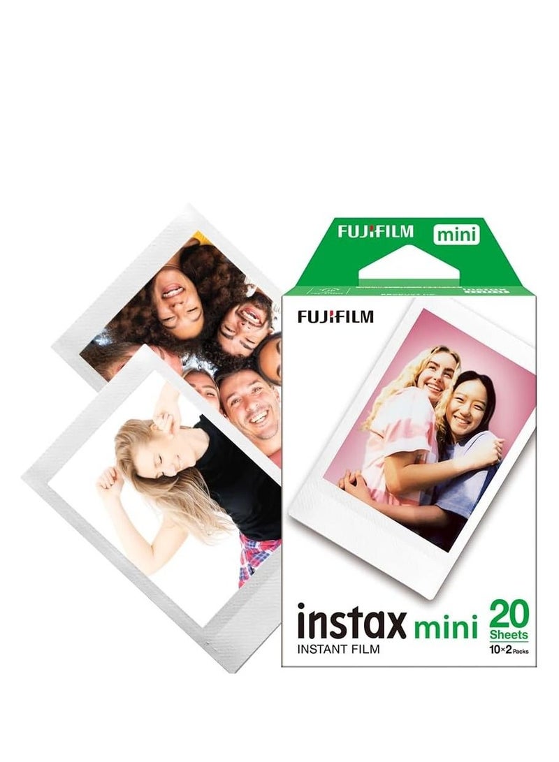 Fujifilm 16386016 Instax Film For Instax Mini 8/7S, 2 X 10 Sheets, Packaging May Vary, White Border, Instax Mini Ww 2, Jr1157