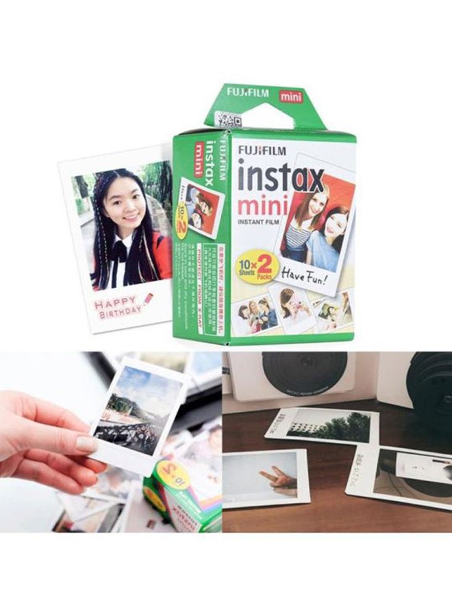 Pack Of 10 Film Sheet For Instax Mini 7/7s/8/25/50 White