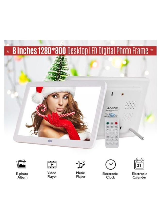 LED Digital Photo Frame With Remote Control White