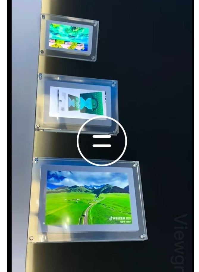 Acrylic Digital Frame - (7 Inch)Transparent Photo Frame Design Digital Photo Frame-IPS HD Screen Photo/Music/Video Playback