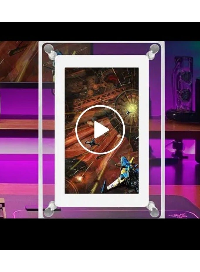 Acrylic Digital Frame - (7 Inch)Transparent Photo Frame Design Digital Photo Frame-IPS HD Screen Photo/Music/Video Playback