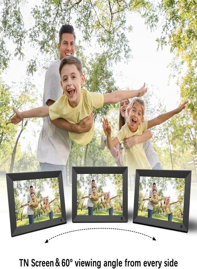 14 Inch Smart Digital Frame, 1280x800P with Remote Control, 1080P High Resolution Video Playback, Auto On/Off Timer, Easy Plug, Play for All Ages, Black