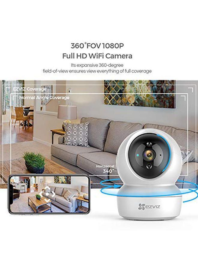 Wi-Fi 2MP Smart Home Security Camera White