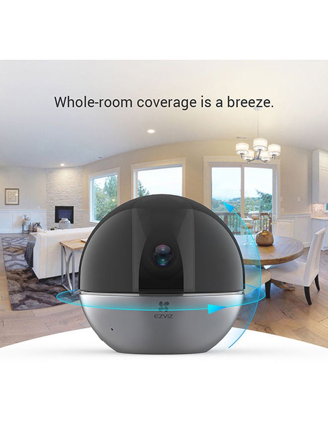 C6W Pan & Tilt Wi-Fi Camera 4MP 4mm (83°), 360° Panoramic View, 2K Resolution, Privacy Shutter, MicroSD Card up to 256 GB, Auto-Zoom Tracking, True-WDR, Two-Way Talk, EZVIZ Cloud Play Storage, Person Detection, Infrared Night Vision up to 10m (33 ft.) - CS-C6W-A0-3H4WF Black