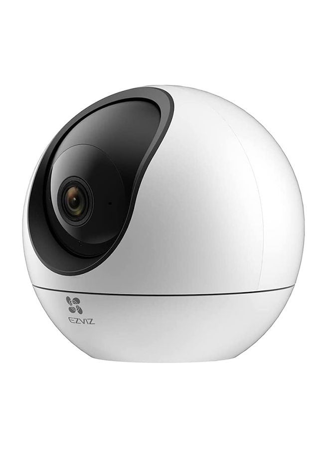 C6 Pan & Tilt Wi-Fi Camera 4MP 4mm, 360° Panoramic View, 2K Resolution, Privacy Shutter, MicroSD Card up to 256 GB, Auto-Zoom Tracking, True-WDR, Two-Way Talk, EZVIZ Cloud Play Storage, Person Detection, Color Vision with Starlight Lens - CS-C6 White