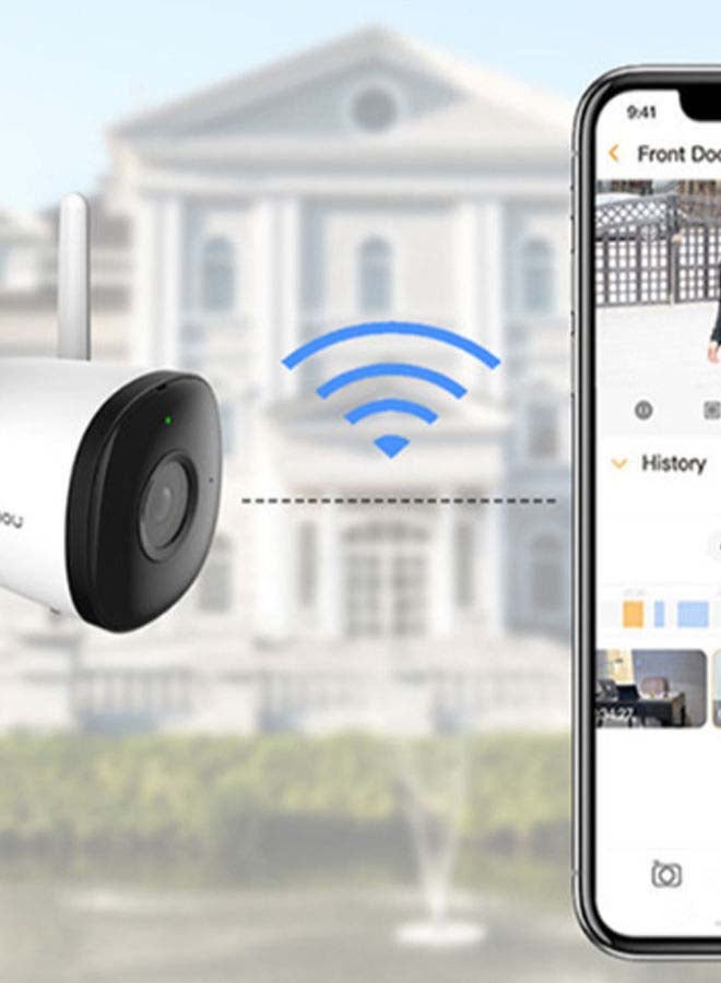 4MP Full HD/ IP 67 Outdoor Bullet Security Camera/ Night Vision/ Up to 256GB SD Card/ WiFi & Ethernet Connection/ Human Detection/ H.265/Alexa Google Assistant/ Bullet 2C 4MP