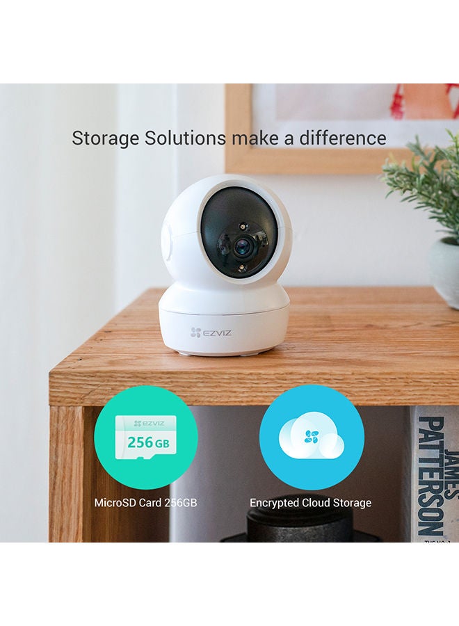 C6N Security Camera, 2K, 3MP, Indoor Camera, Baby Monitor, Wi-Fi Camera For Home With Smart Motion Tracking, Excellent mage, 8X Digital Zoom, Night Vision, Two-way Audio, H_265, Works With Alexa - C6N 3MP White