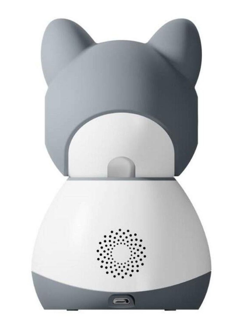 Smart 360 Degree Baby Camera with Motion & Sound Detection & HD Resolution & Tesla Home App - Grey