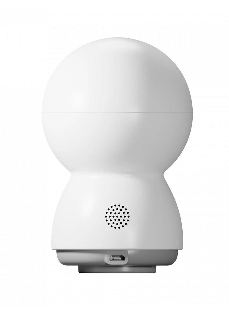 Smart 360 Degree Security Camera with Automatic Motion Tracking & Two-Way Communication & Tesla Home App - White