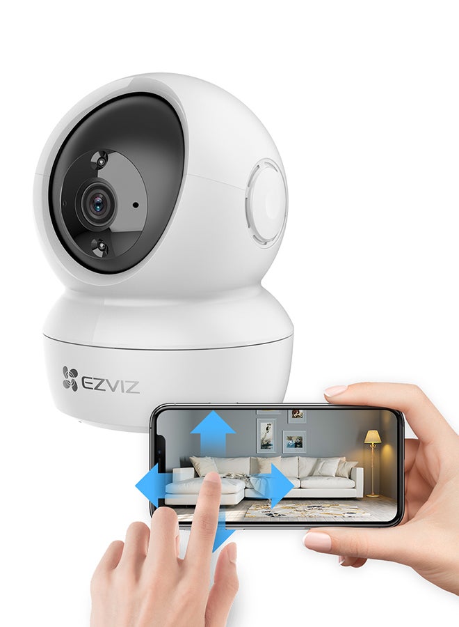 EZVIZ H6c Security Camera, 4MP 2K+ WiFi Indoor Home Camera, Baby Monitor Surveillance Camera with 360° Visual, Smart Human Motion Detection and Tracking, Two Way Talk, Night Vision, Privacy Shutter