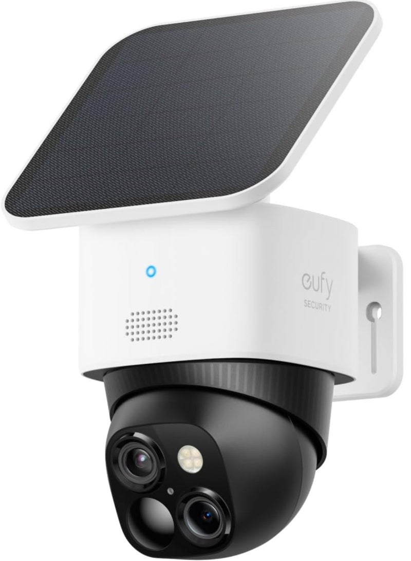 eufy Security SoloCam S340, Solar Security Camera, Wireless Outdoor Camera, 360° Pan & Tilt Surveillance, No Blind Spots, 2.4 GHz Wi-Fi, No Monthly Fee, HomeBase S380 Compatible