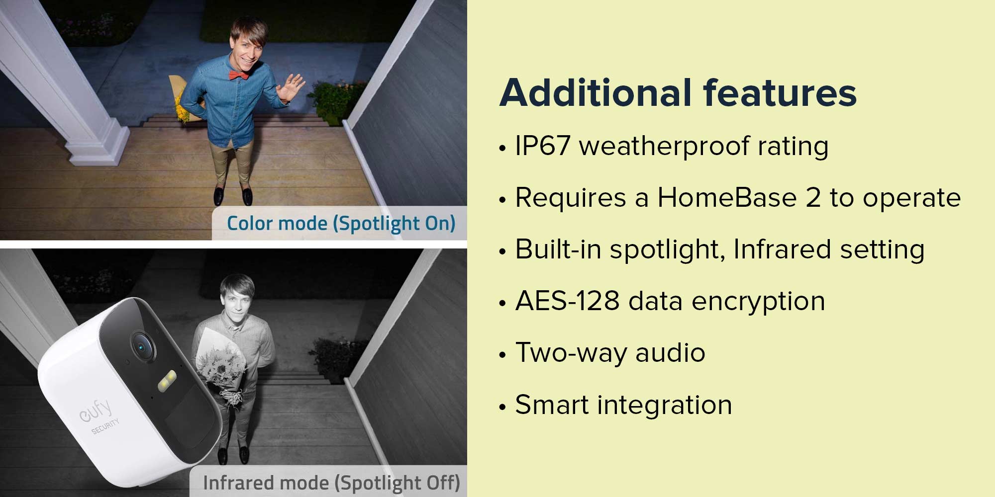 Security eufyCam 2C Wireless Home Security Add-on Camera, requires HomeBase 2, 180-Day Battery Life, HomeKit Compatibility, 1080p HD, No Monthly Fee