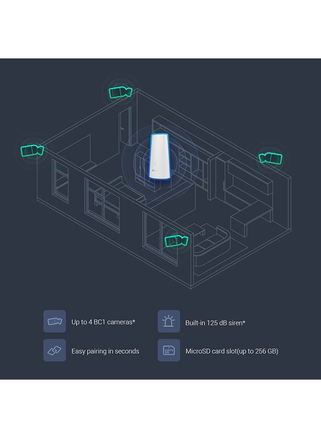 3-Piece Wireless Home Security Camera With 365 Days Battery Life White