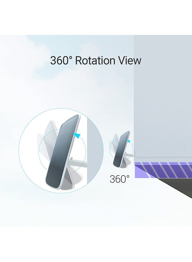 Solar Panel Power Supply for Wireless Outdoor Security Camera, Compatible with EZVIZ BC1C (eLife), BC1 Sets & C3A, IP65 Waterproof, 4 Meters Cable, Adjustable Mount, Continuous Power Supply