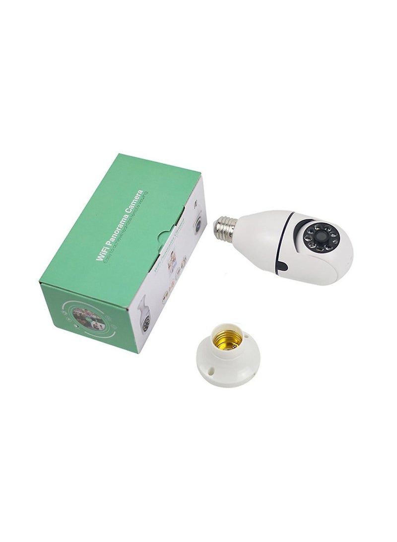 Wireless WiFi Bulb Camera Security Camera 360° Panorama Full HD 1080P Home Camera with HD Night Vision Home Baby Monitor