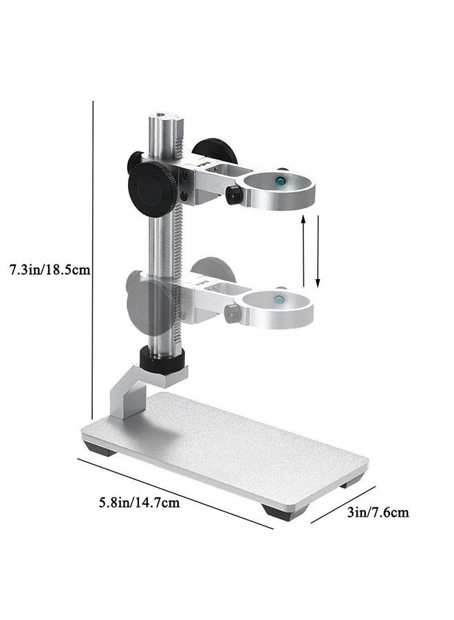 Aluminium Alloy Universal Adjustable Professional Base Stand Holder Desktop Support Bracket with Portable Carrying Case for USB Digital Microscope Endoscope Magnifier Camera