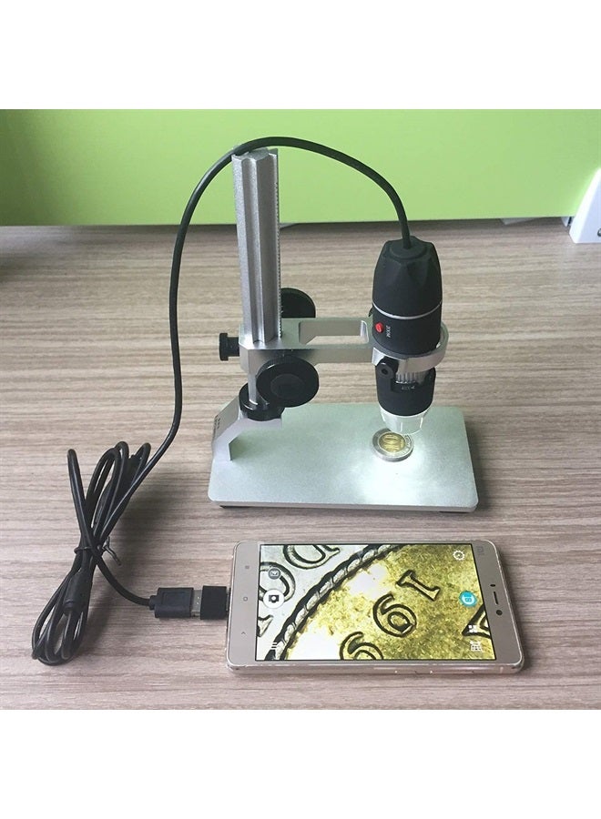 Aluminium Alloy Universal Adjustable Professional Base Stand Holder Desktop Support Bracket with Portable Carrying Case for USB Digital Microscope Endoscope Magnifier Camera